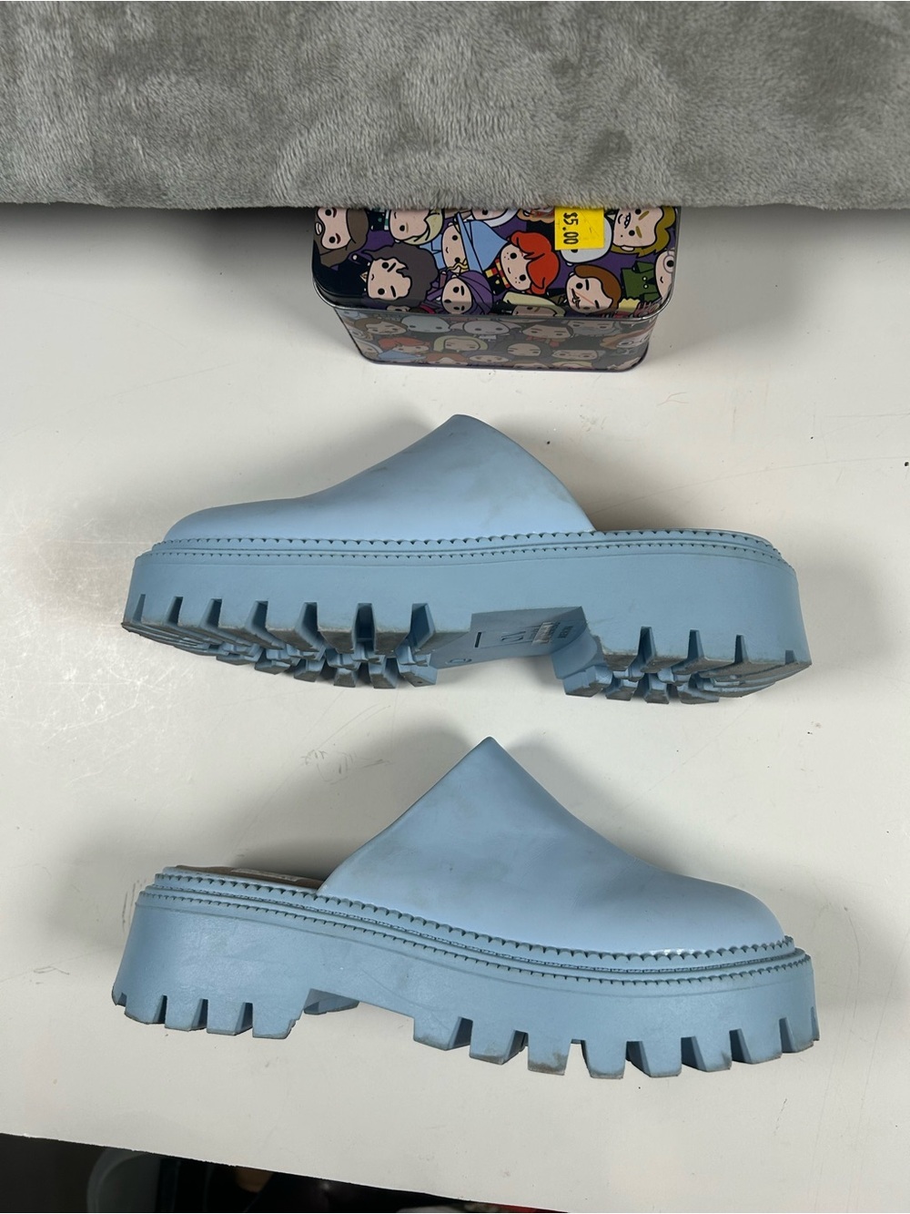 Dolce Vita kamile Pale Blue Lug Sole Mule - Picture 5 of 10